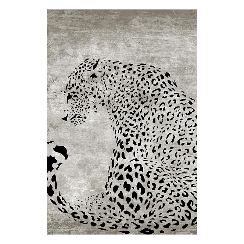 Alfombra de leopardo de 110 x 150 cm ideal para proteger suelos 2