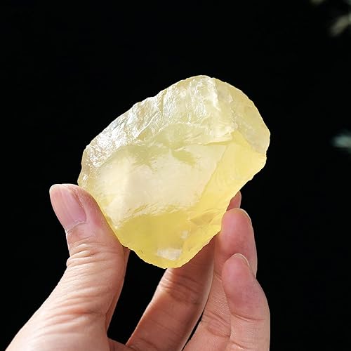 Apengshi 1 piedra curativa de cristal natural natural de citrino para pulir, pulir, decoración del hogar, decoración del tanque de peces, bricolaje,