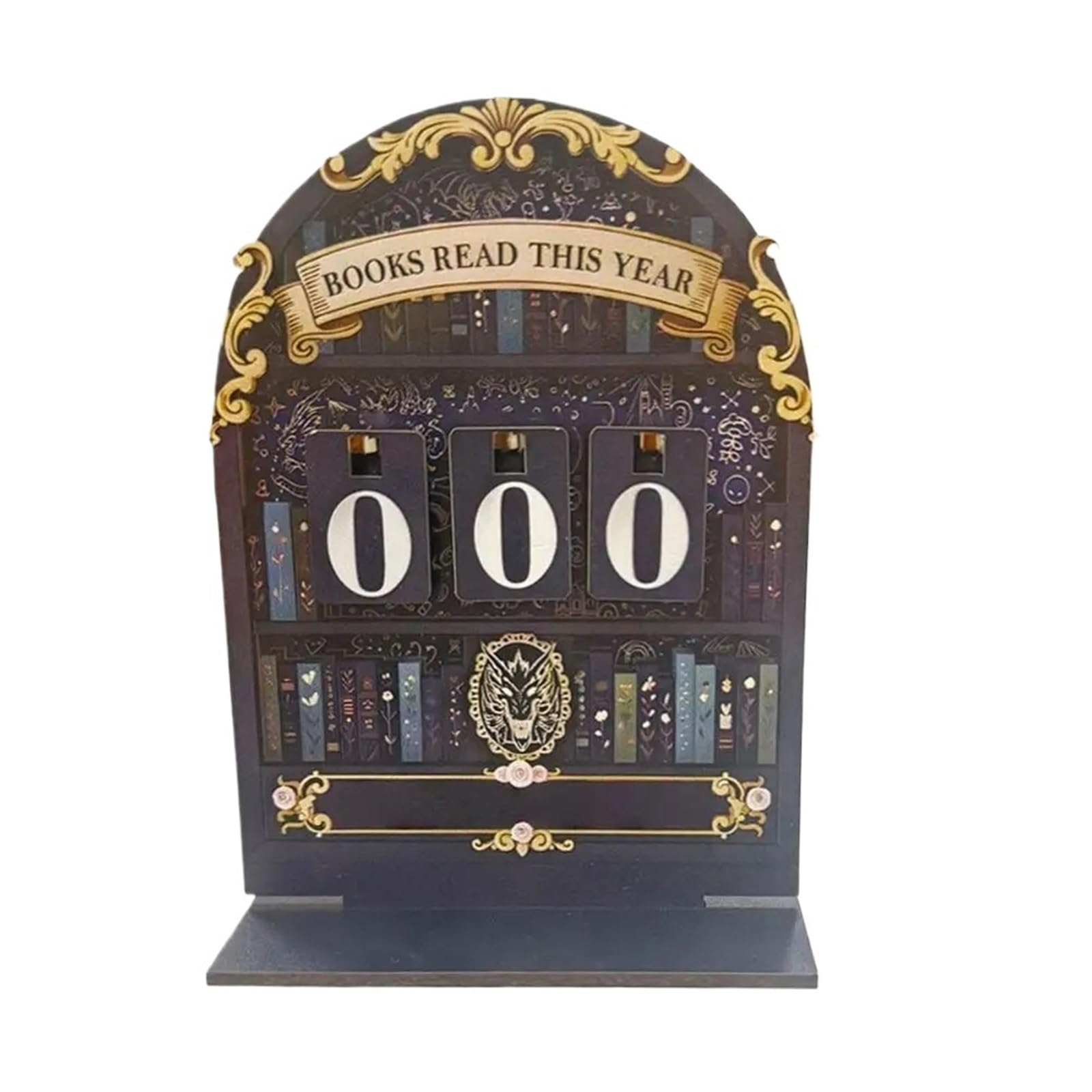 Wooden Reading Tracker - Elegant Book Log for 999 Books Challenge | Perfect for Book Lovers and Clubs(Color C)