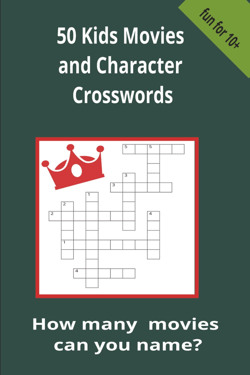 Movies and Characters Crossword: 50 easy to read crossword puzzle about famous movies and characters. 6x9 inches, 101 pages. Great for traveling