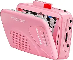 Mersoco Walkman Cassette Players Gravadores Rádio Am/Fm, Tocador De Fita Portátil Grava Em Fita Alto-Falantes Embutidos Gravação Manual - 2 Pilhas Aa Ou Fonte De Alimentação Dc 5V Com Fone De Ouvido