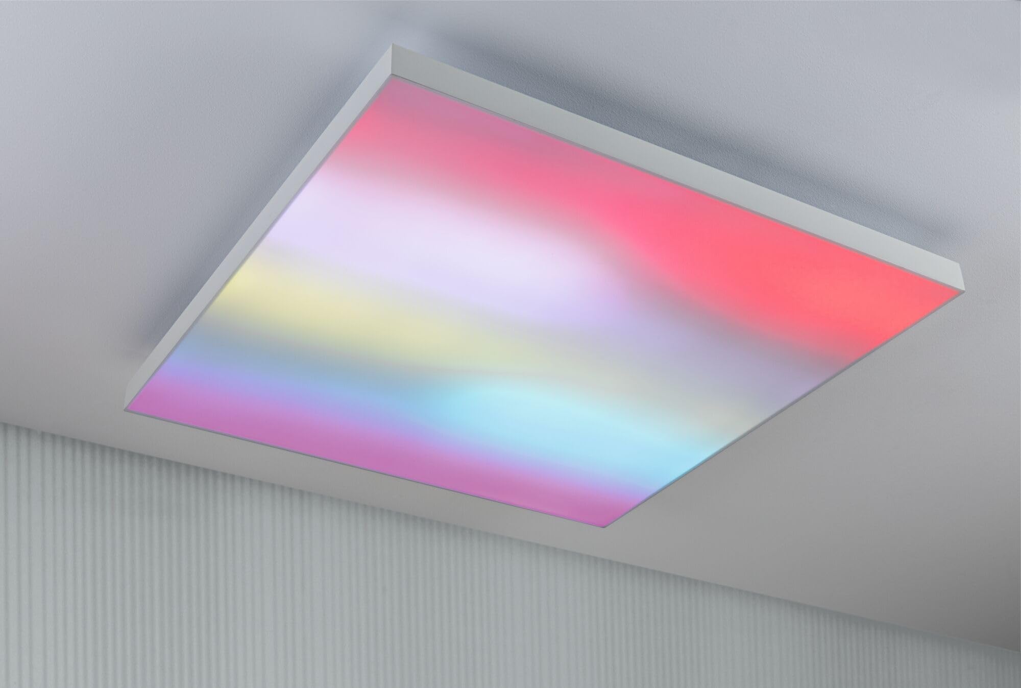 Paulmann 79910 LED Panel Loria Rainbow 595x595mm eckig incl. 1x31 W dimmbar dynamicRGBW Farbsteuerung Schwarz Metall Deckenleuchte 3000 K