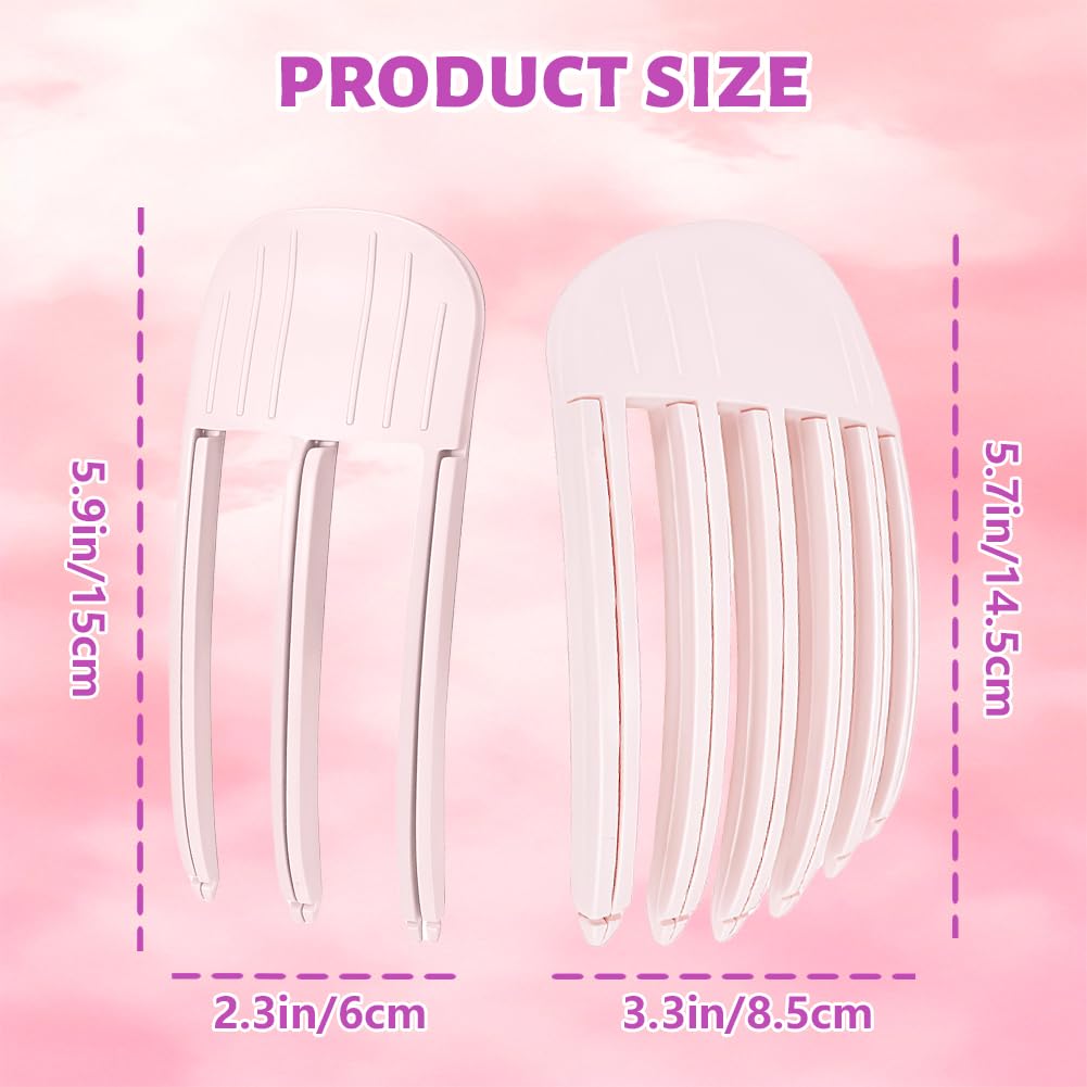 Aucuu 2 Pezzi Pettine per capelli, Clip Della Radice Del Volume, Pettine Per Radici Volume Dei Capelli Ricci, Fermagli per Capelli Volumizzanti Radici, Volume Della Radice Dei Capelli