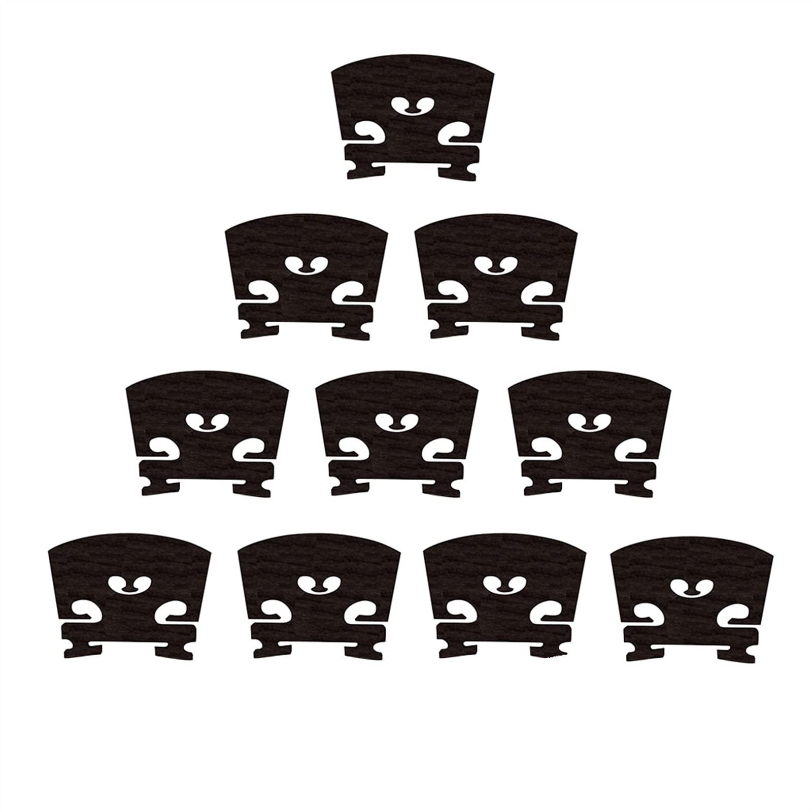 10 pz/1 Set Selezionare Finemente-Strutturato Ebano Violino Ponte 4/4 Full Size Accessori per Violino per Il Concerto Violin Player Parti di Violino