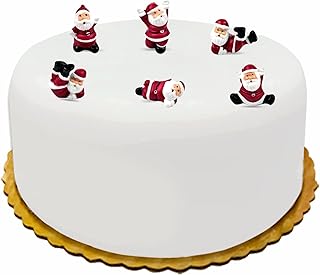 Father Santa Christmas Cake Toppers Uk Cupcake Yule Log Muffin Decorations Xmas Artificial Topper Decoration Non Edible Traditional Desserts Party Supplies Ornaments Tumbling Santa Pics (6pc)