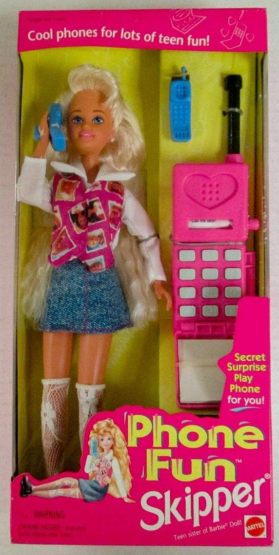 Barbie Phone Fun SKIPPER Doll w Secret Surprise Play Phone For YOU! (1995)