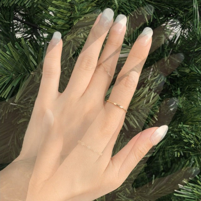 Anello in argento sterling con tormalina naturale: anello impilabile