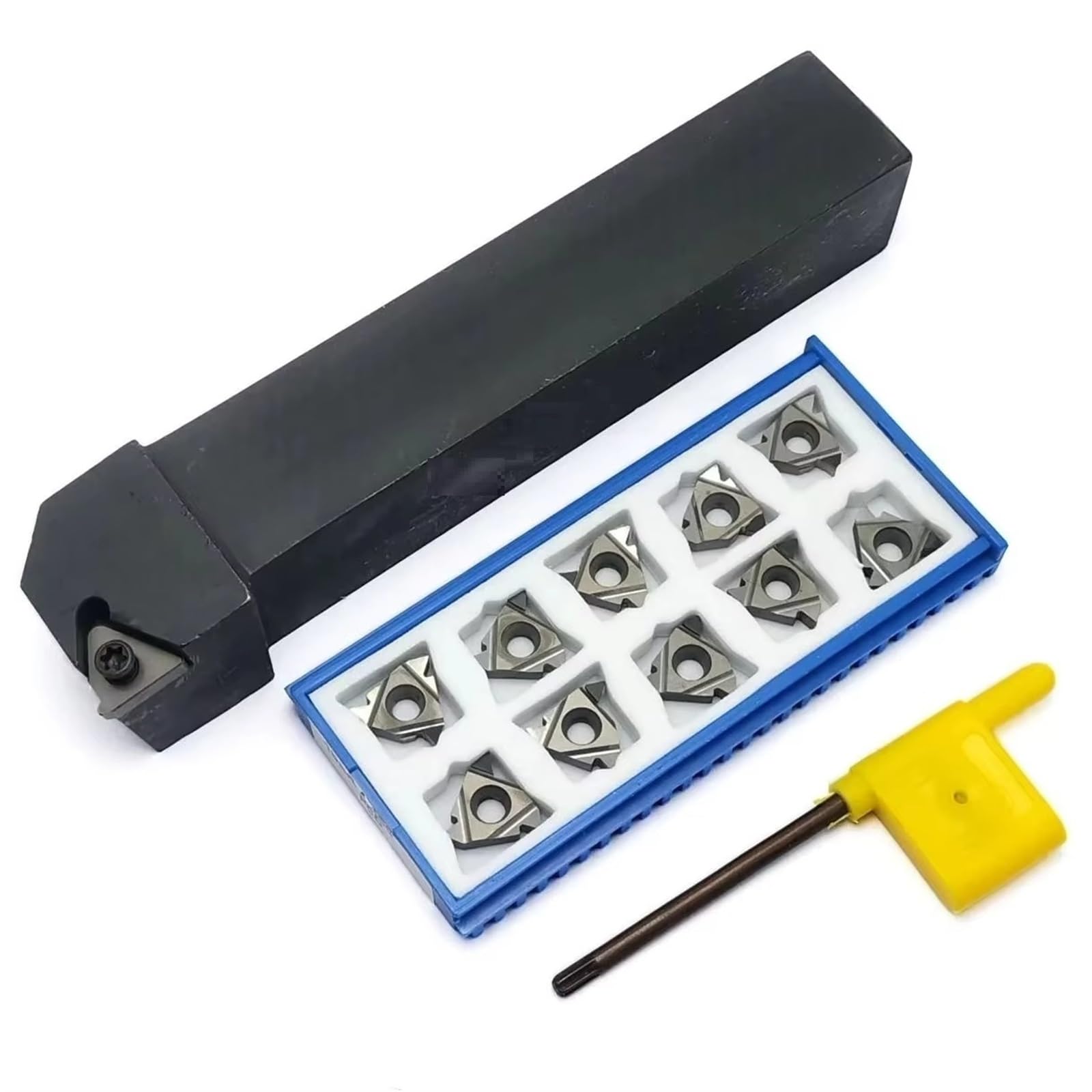 Outils de tour SER 1212 1616 2020 2525 H16 K16 M16 Porte-outil de filetage 16ER Plaquettes de filetage PCD CBN en carbure Plaquettes AG55 AG60 Plaquettes de Carbure CNC(16mm and AG55 PCD)