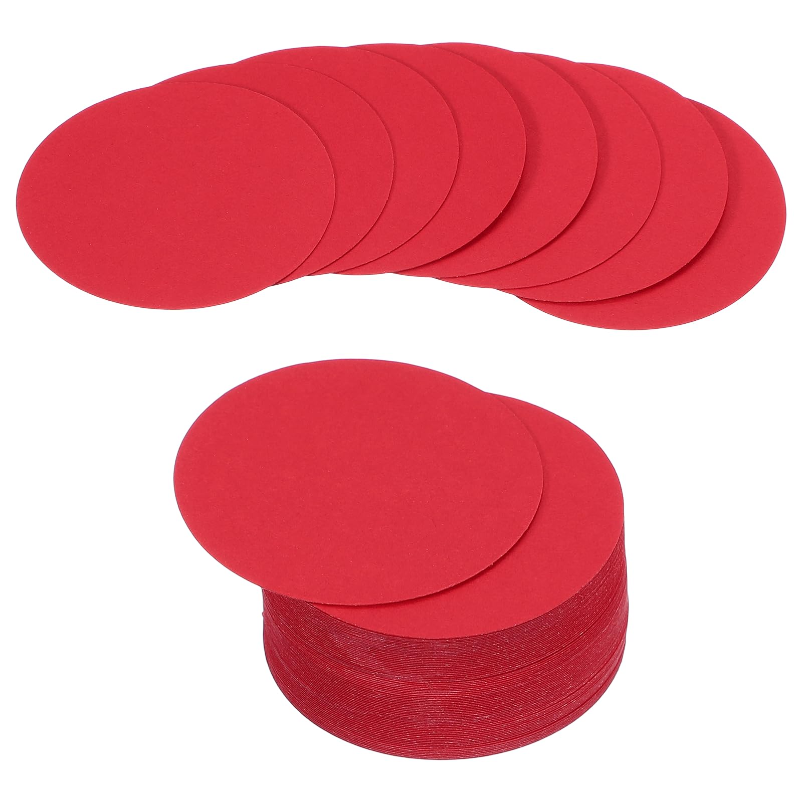 PATIKIL 100 Sheet Circle Card Stock, 3 Inch Round Cutouts Paper Thick Cardstock Coaster for DIY Craft Projects Printing Supplies Bulletin Board Decor, Red