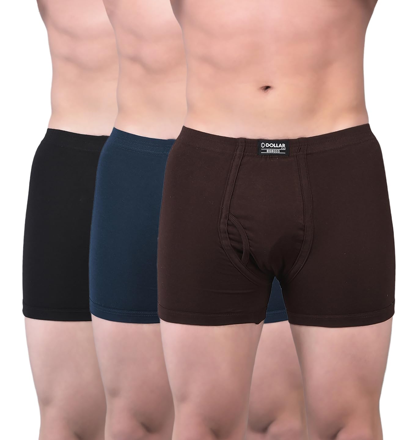men's cotton modern regular solid trunk