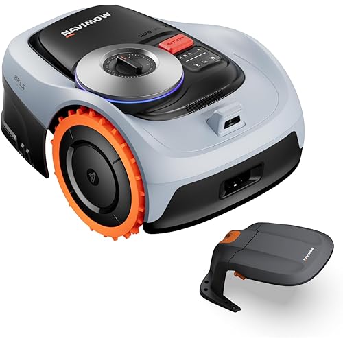 Segway Navimow i210 AWD Robot Lawn Mower Wire Free with Garage S, All-Wheel Drive for 45% Slopes, EFLS NRTK + Vision Auto Mapping, Covers 1/4 Acre (Garage Shipped Separately)