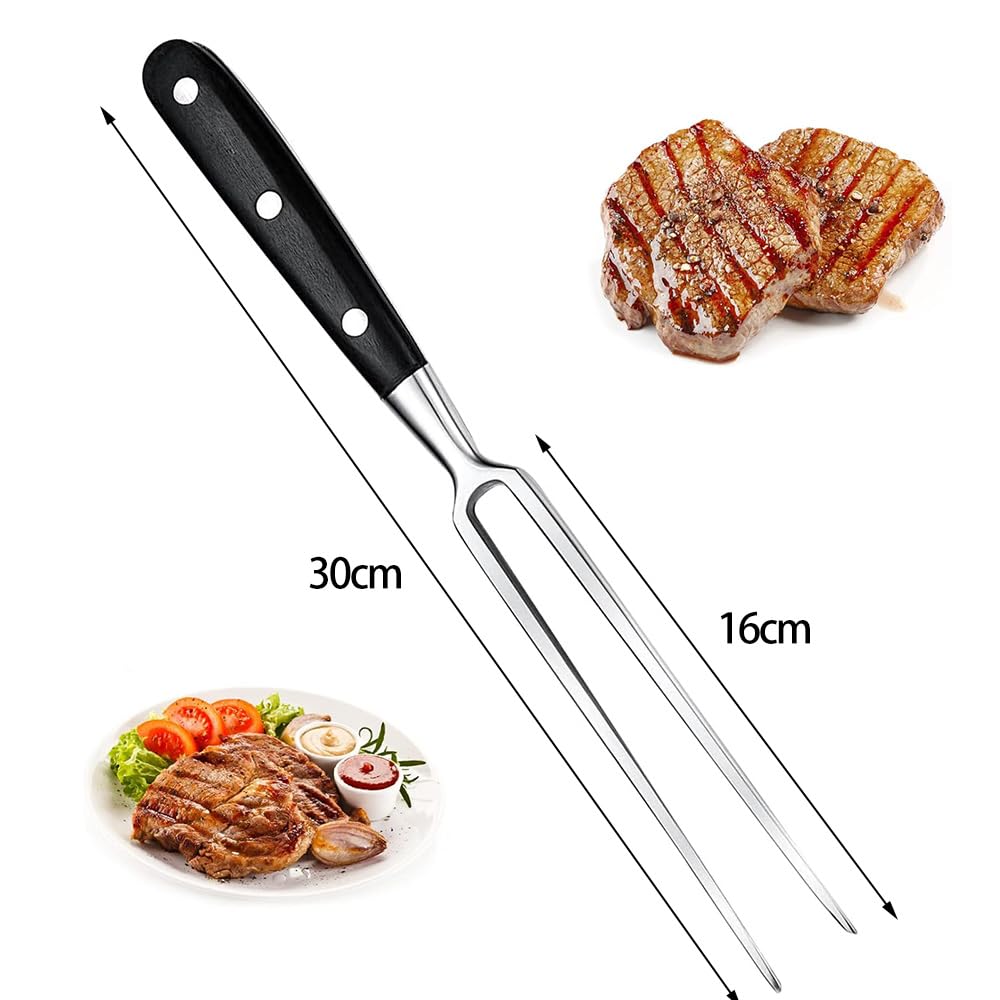 Tenedor de Trinchar Tenedor de Barbacoa con mango Tenedores de Carne de Acero Inoxidable para Parrilla Cocina Cerdo Pavo Asado Cena Fiesta