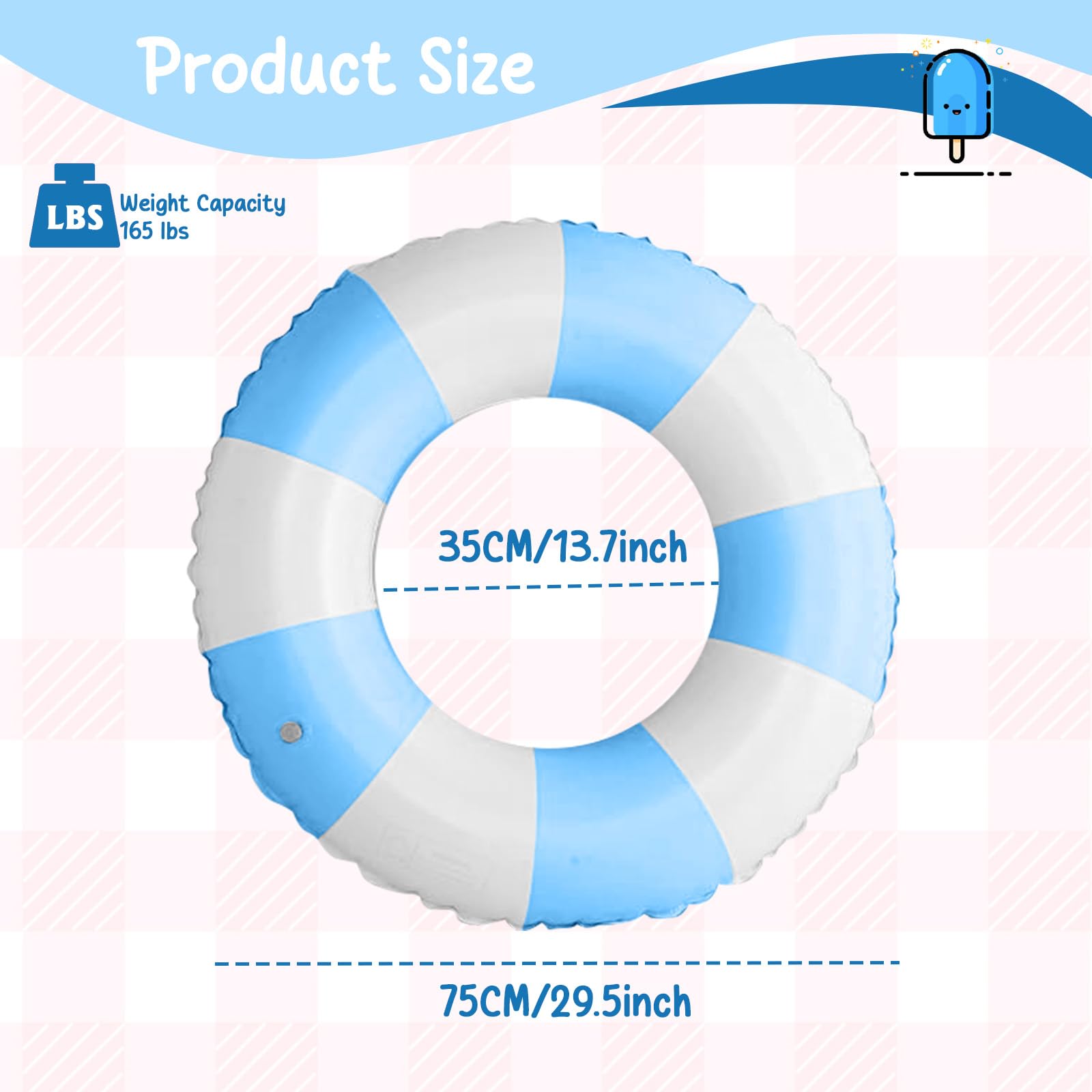 Swimming Ring, Inflatable Rubber Rings for Adults Inflatable Pool Ring Floaties Swim Rings - Image 3