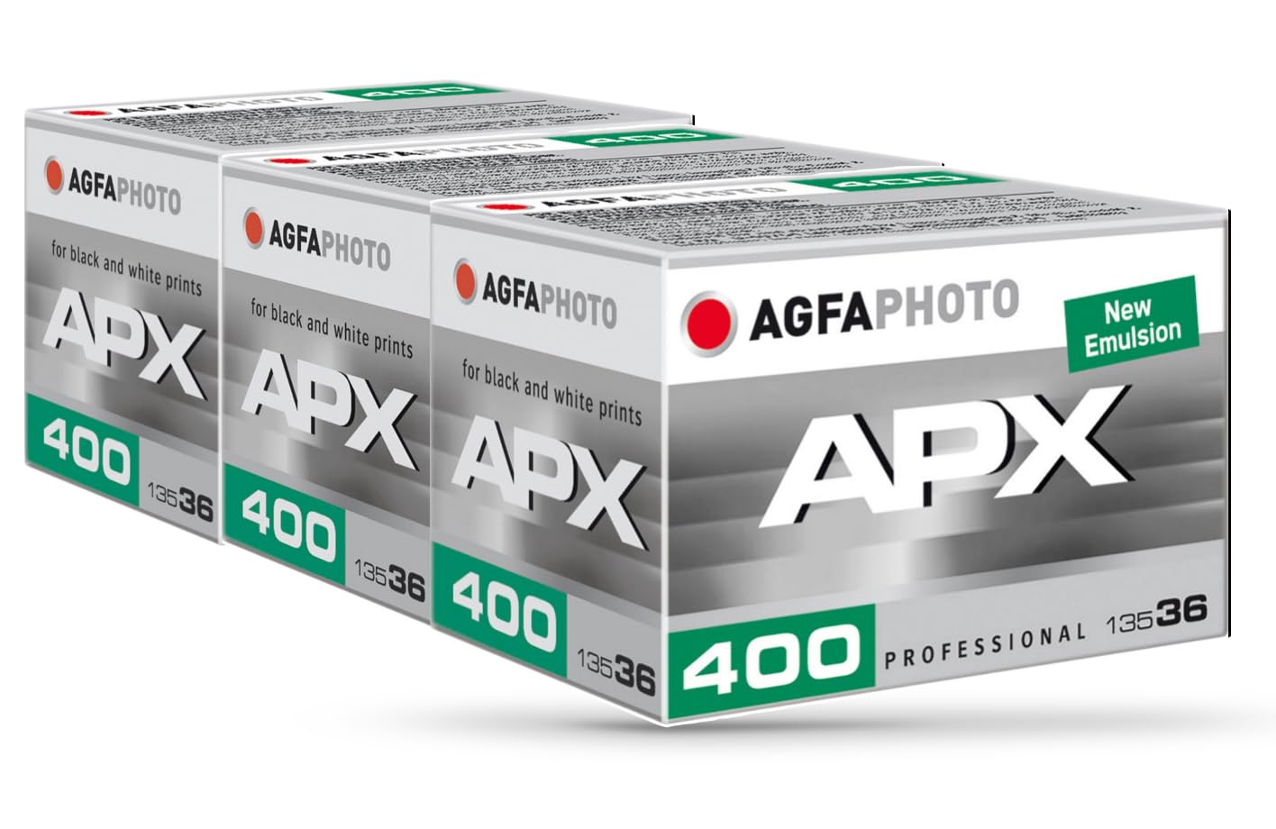 AgfaPhoto APX 400-36 Triple Pack Black/White Picture Film