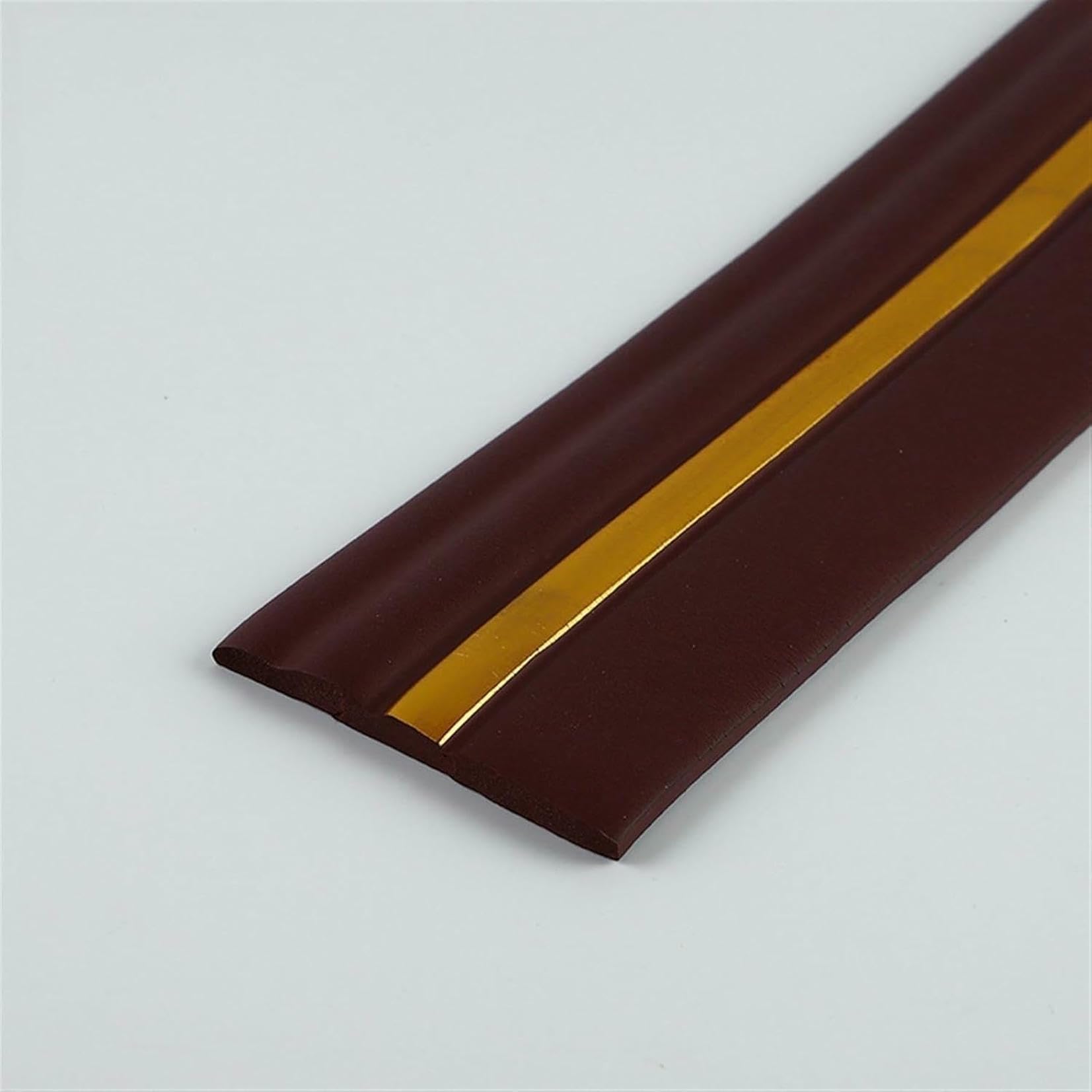 Moldura base de pared flexible en vinilo autoadhesivo rojo vino y oro 12.7cm x 10m