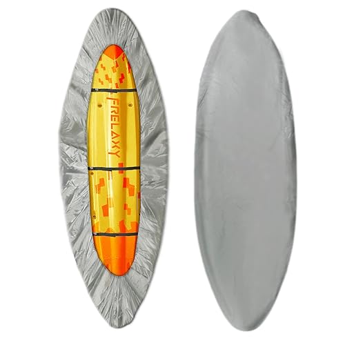 Frelaxy 420D Kayak Cover, Heavy Duty Waterproof UV Resistant Kayak Covers for Outdoor Storage, Ultra Strong Canoe Storage Dust Cover, Great for Indoor & Outdoor 9.8-13.5ft