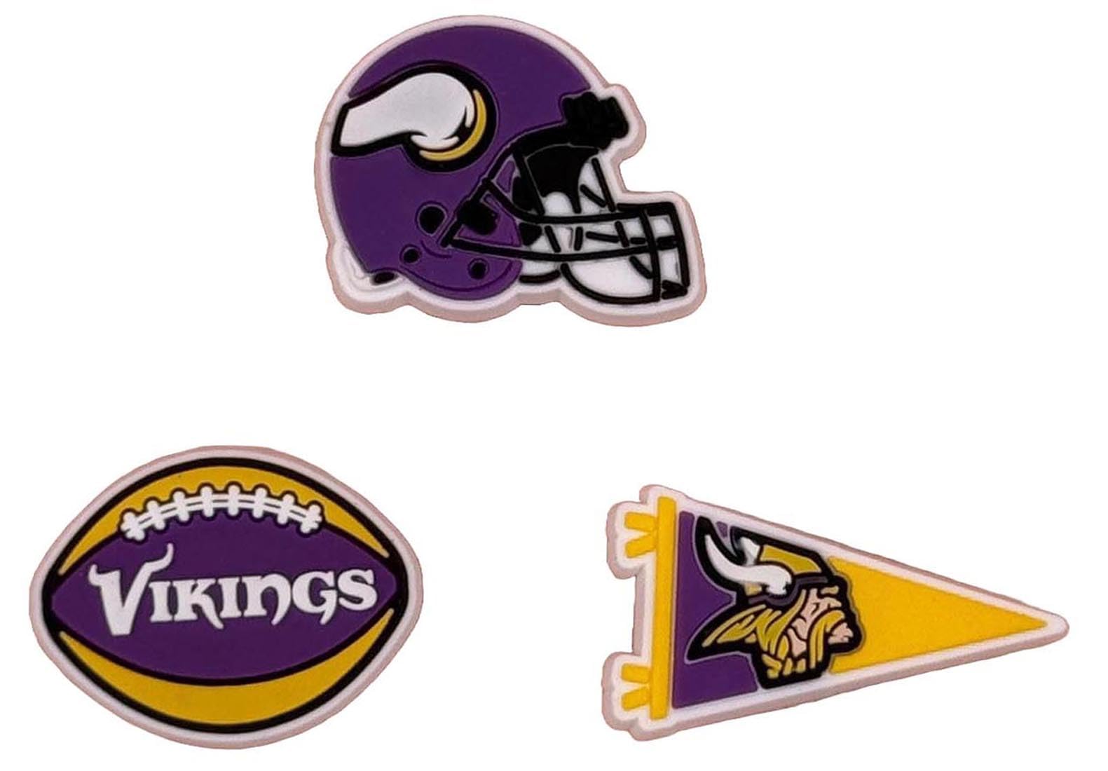 FOCO Pick Your NFL Team Shoe Decoration Charms - 3 Pack