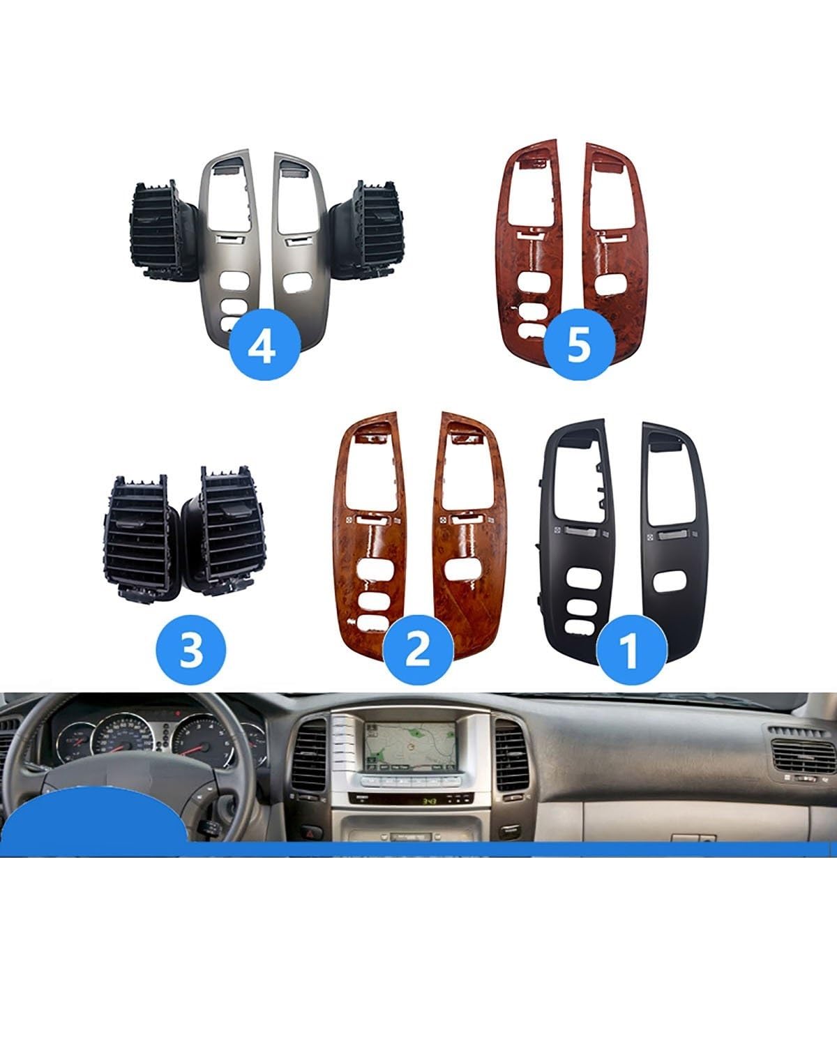 Amazon | 自動車のエアコン吹き出し口 ランドクルーザー 100 LC100