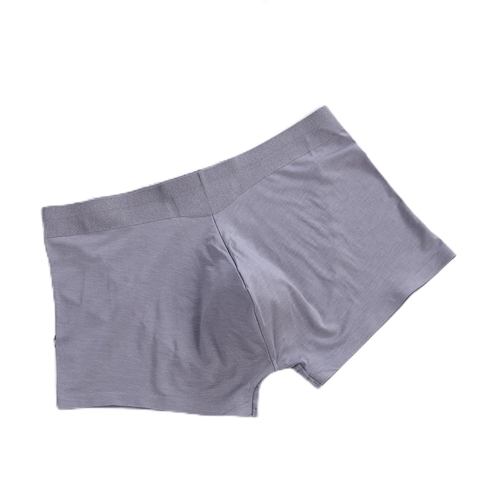 HIONRE Slip di seta senza cuciture del ferro per gli uomini, T-pants senza cuciture degli uomini, biancheria intima comoda tinta unita, grigio, 2XL, perizoma Multipack uomini