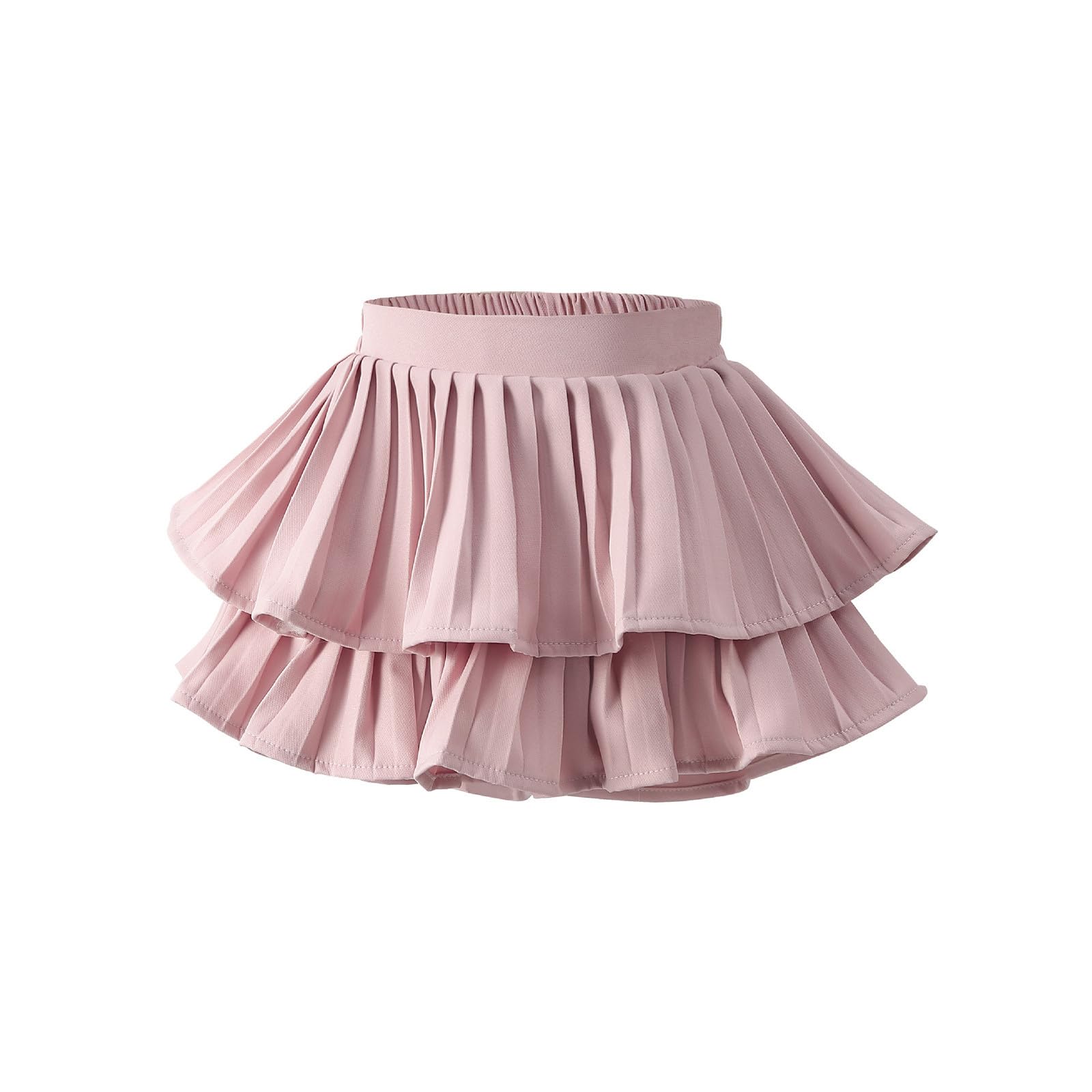 Générique Jupe d'été à Volants et à étages, Style décontracté Chic, Short plissé trapèze pour Petites Filles (6-7 Years)