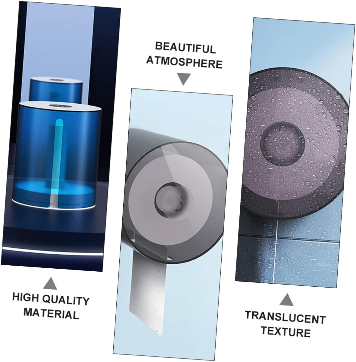 3pcs Toilet Paper Holder Roll Paper Box Commercial Bathroom Wall-Mounted Stand Random Color