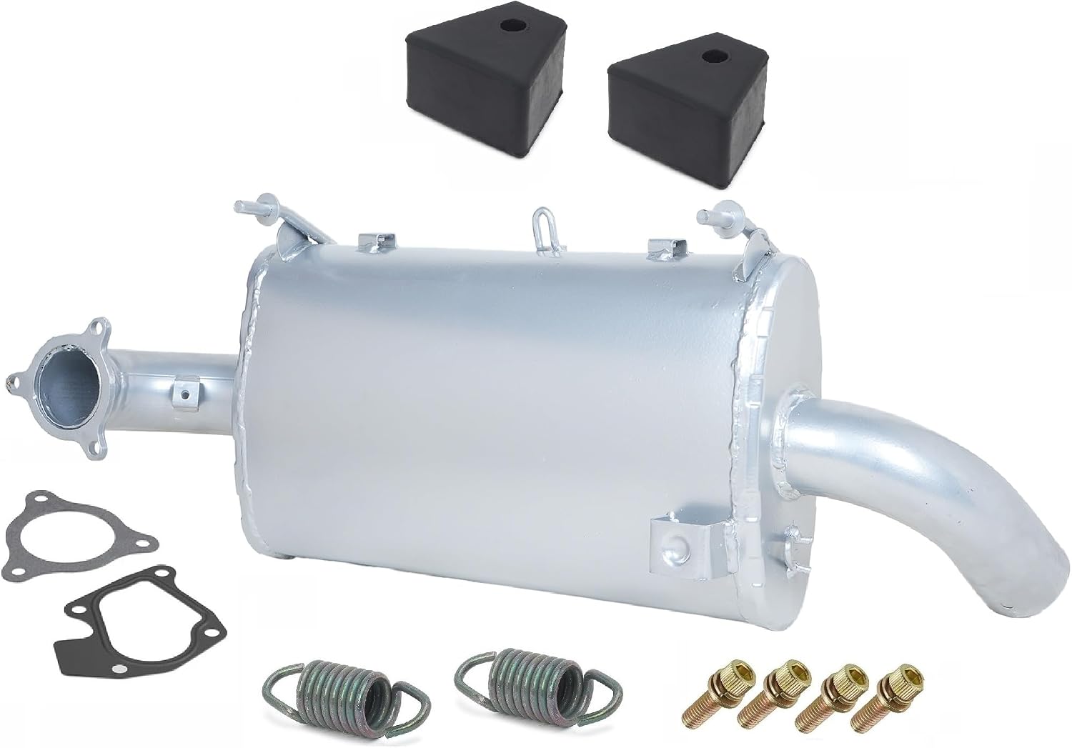 Muffler KIT W/EX-GASKET/DAMP/SPRINGS Fits Polaris RZR TURBO S VELOCITY 2020-2021
