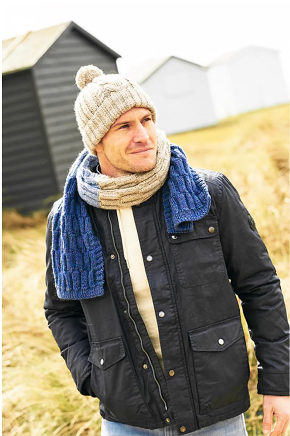 Stylecraft Men's Multicolour 9878 Aran Hat Scarf Knitting Pattern