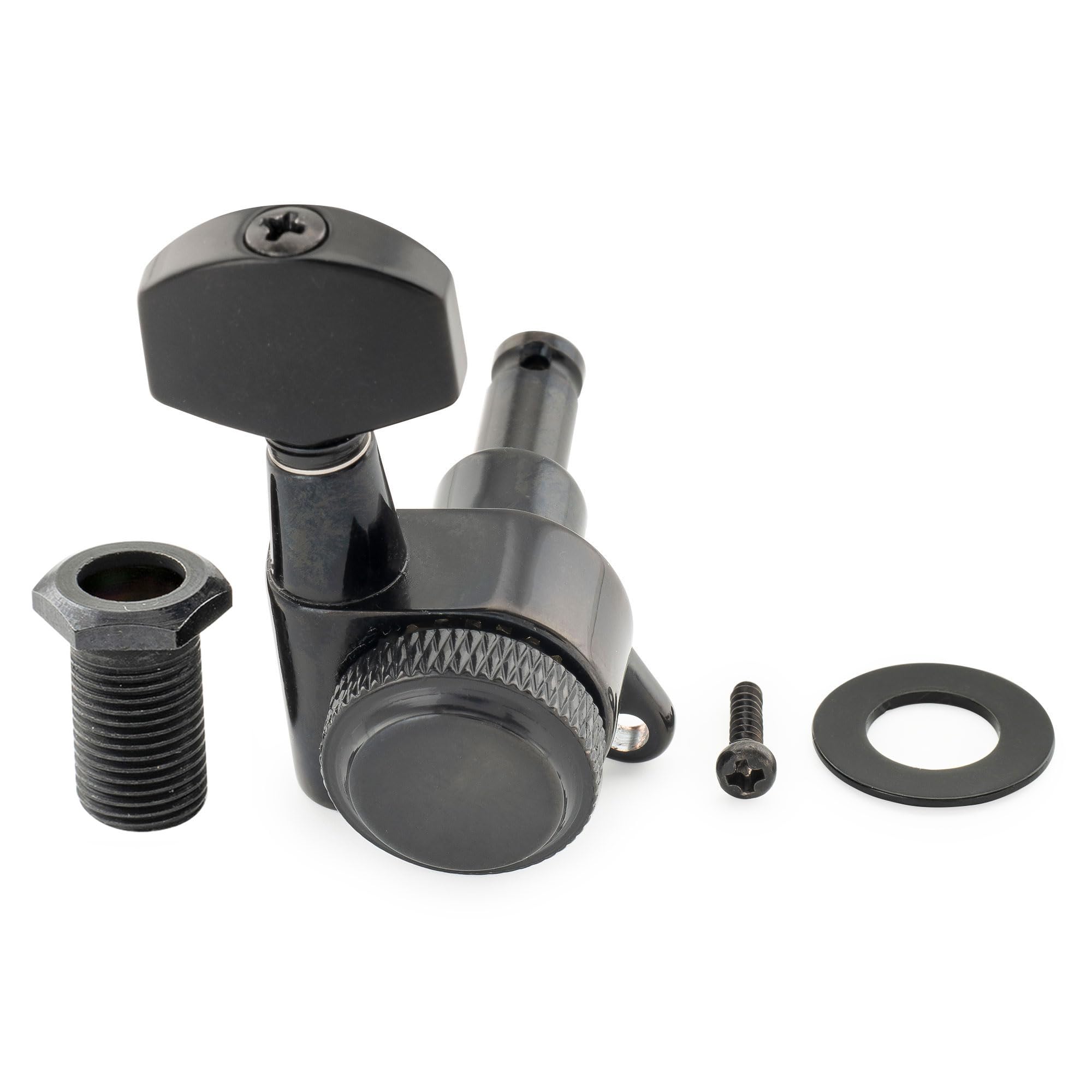 Musiclily Pro R18K-04 6 in Linea 18:1 Set Meccaniche Autobloccanti Nero