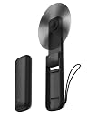 Aecooly Slim Handheld Fan, USB Rechargeable, 24H Battery Life, 3-Speed, Foldable Pocket Fan for Travel, Desktop, Beige (Black, 2 Pack without Mirror) gallery image