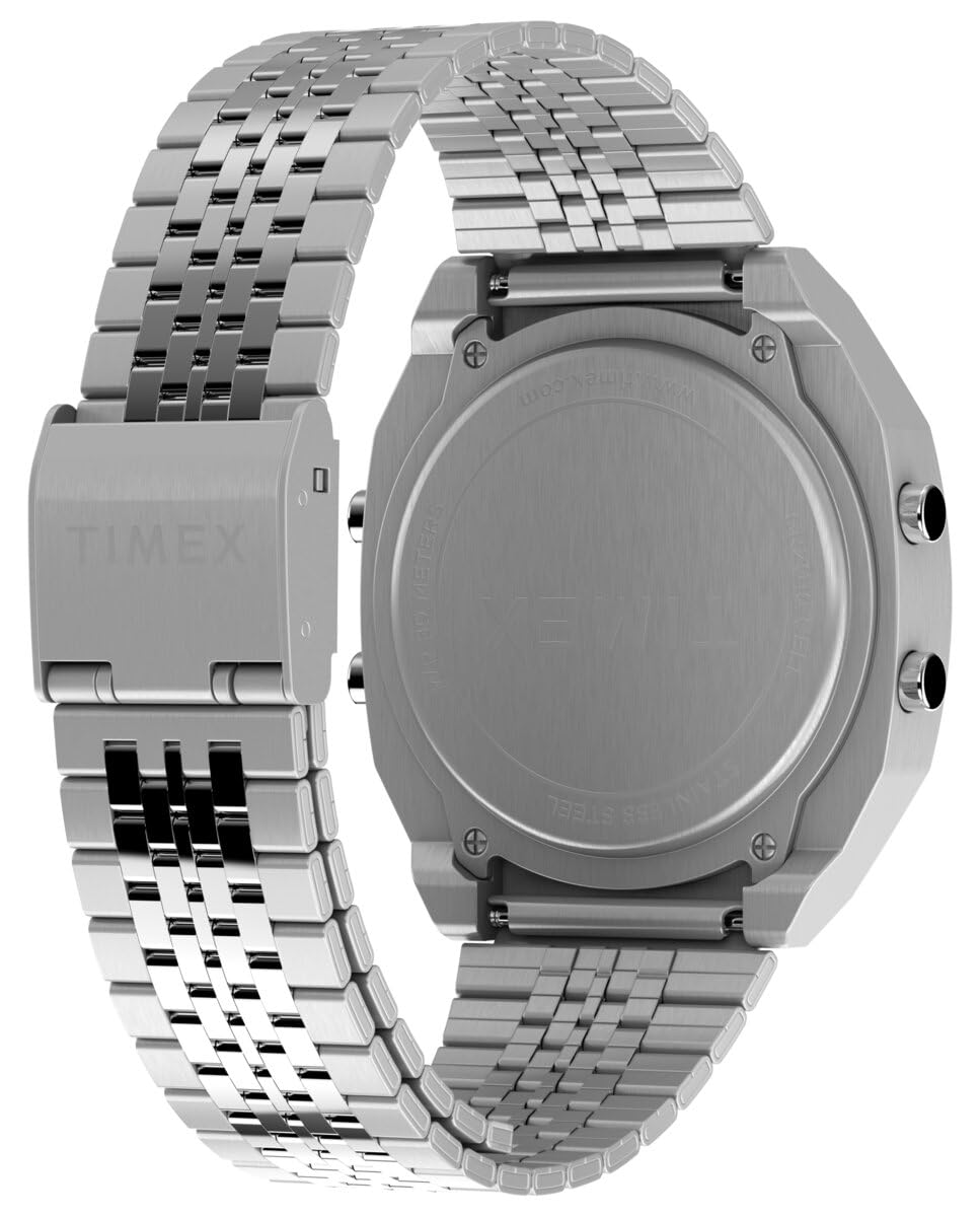 Timex Montre Unisex Digitale avec Un Bracelet en Acier Inoxydable T80