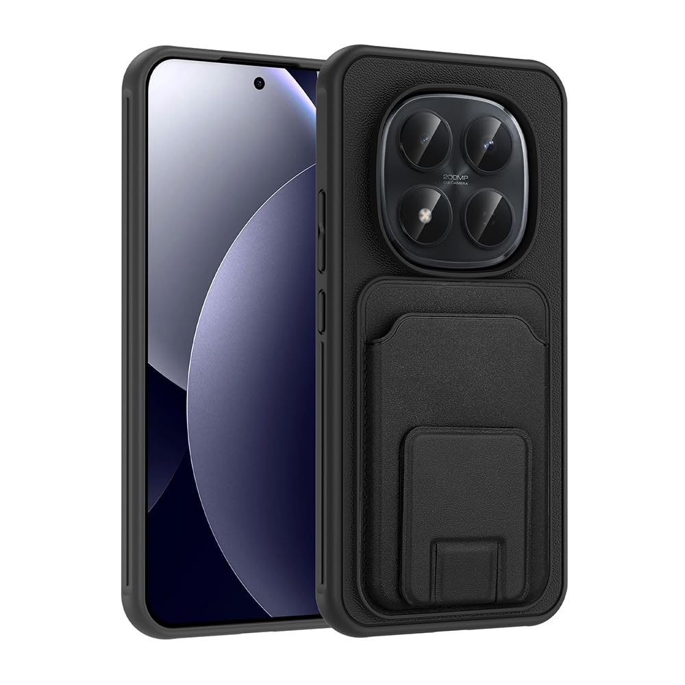 Zore Xiaomi ile uyumlu Redmi Note 15 Pro Kılıf Kartlıklı TPU Zore Bikart Kapak Siyah