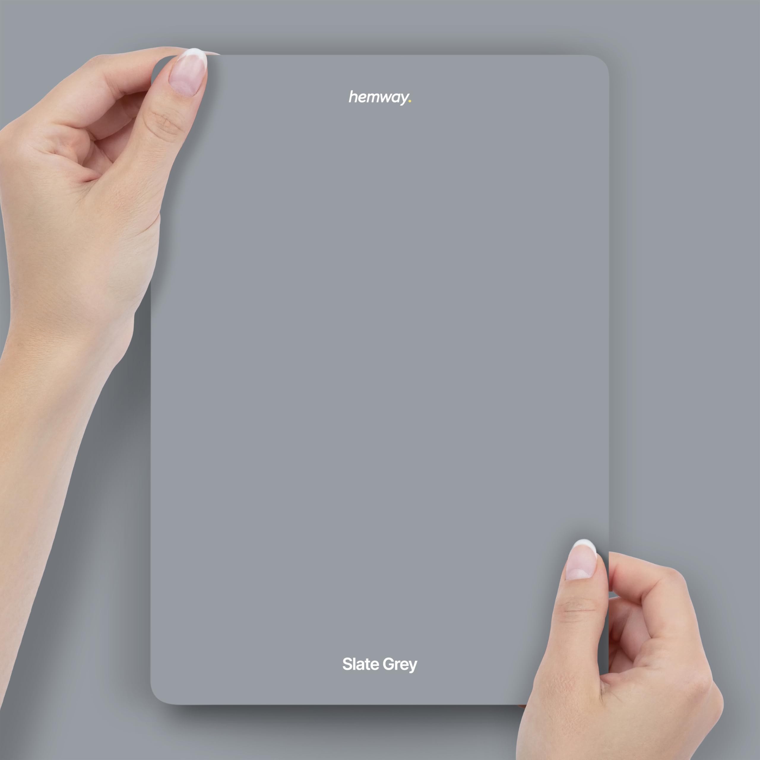 Hemway Slate Grey Peel & Stick Sample Chalk Paint | A5 Accurate Colour Swatch, Mess-Free Alternative to Paint Tester Pots, Easy To Use, Eco-friendly, for Interior Furniture & Walls