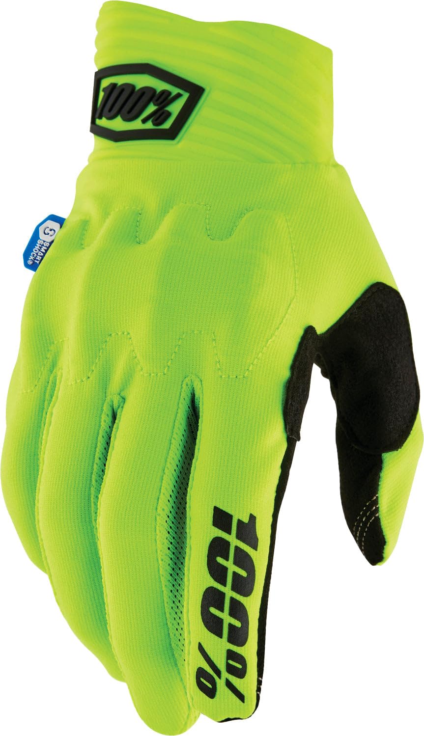 100% Cognito Smart Shock Gloves Fluo Yellow - S
