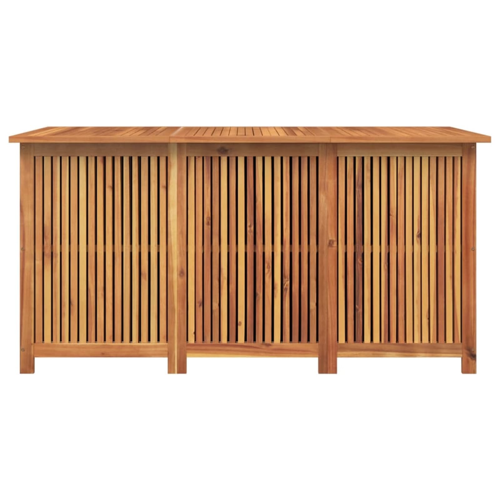 IKAYAA Gartenbox Wasserdicht XXL Akazien-Massivholz Auflagenbox Wetterfest Kissenbox Werkzeugkasten Gerätebox Gartentruhe Holz 150 x 80 x 75 cm