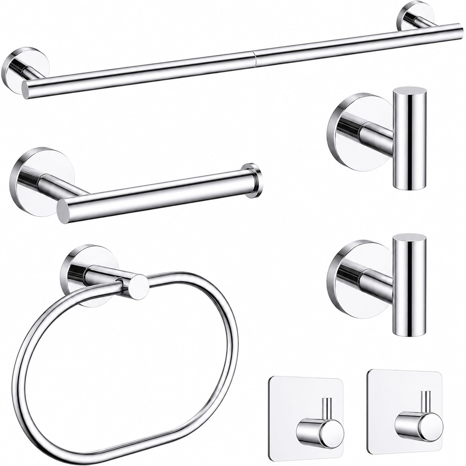 Brushed Gold Bathroom Accessories Set, 7 Pieces Gold Towel Bar Bathroom Hardware Set, 31.5 Inch Towel Racks for Bathroom, SUS304 Stainless Steel Bathroom Towel Holder Toilet Paper Holder Wall Mounted — Amazon image 13