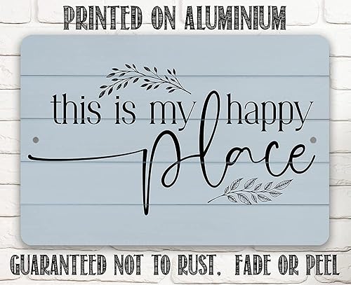 Miniatura 4 de This is My Happy Place - Great Home and Farmhouse Display, Inspiring Family Wall Art, Entryway Porch House Decor, Minimalist Housewarming Gift, 8x12