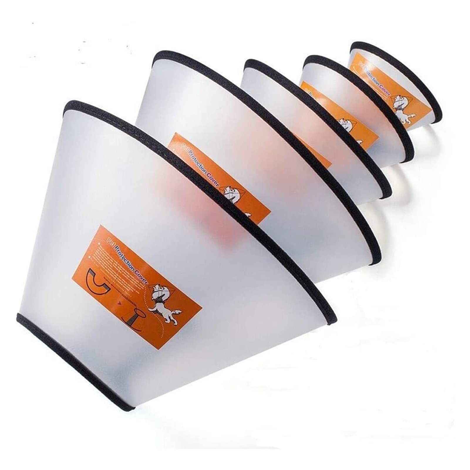 ZHOUYE Soft Dog Cat Cone Collar for After Surgery Anti-Bite Lick Dog Recovery Collar Elizabethan Translucent Reusable Soft Dog Cone (Color : Neck girth, Size : 13-19cm)