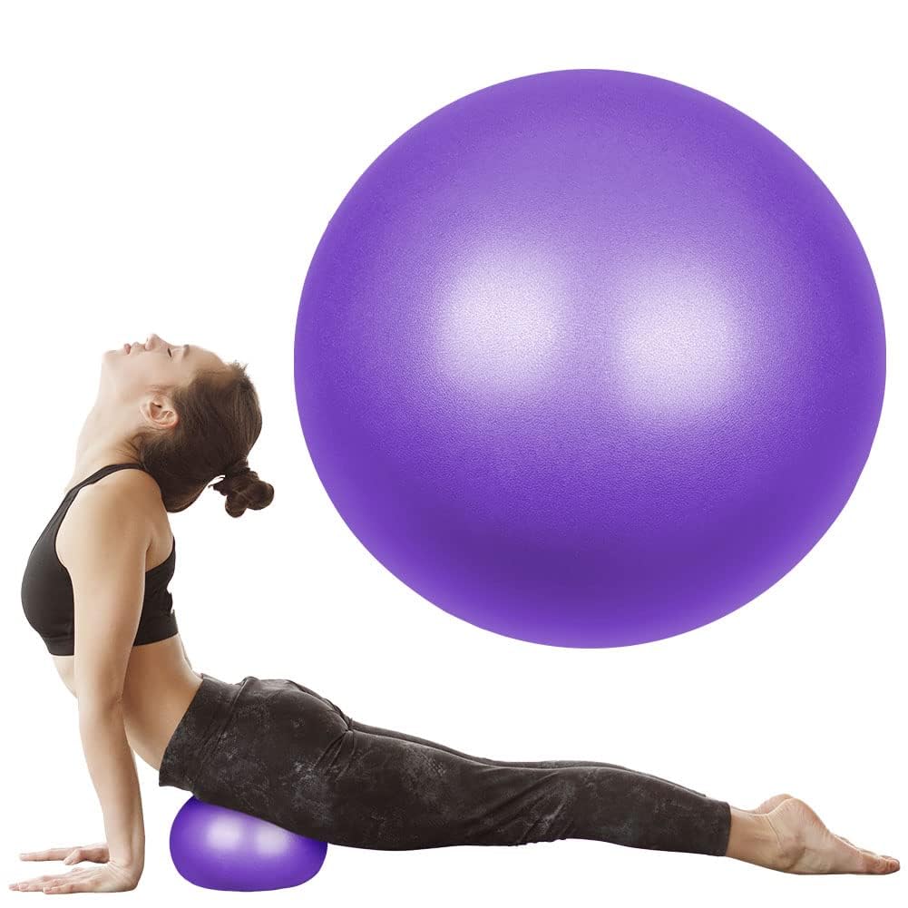 PARABRAHMA Mini Yoga Ball 25cm for Exercise & Pilates | Anti-Burst Small Gym Ball for Core Strength, Balance & Physiotherapy | Soft Fitness Ball for Home Workout-image-34