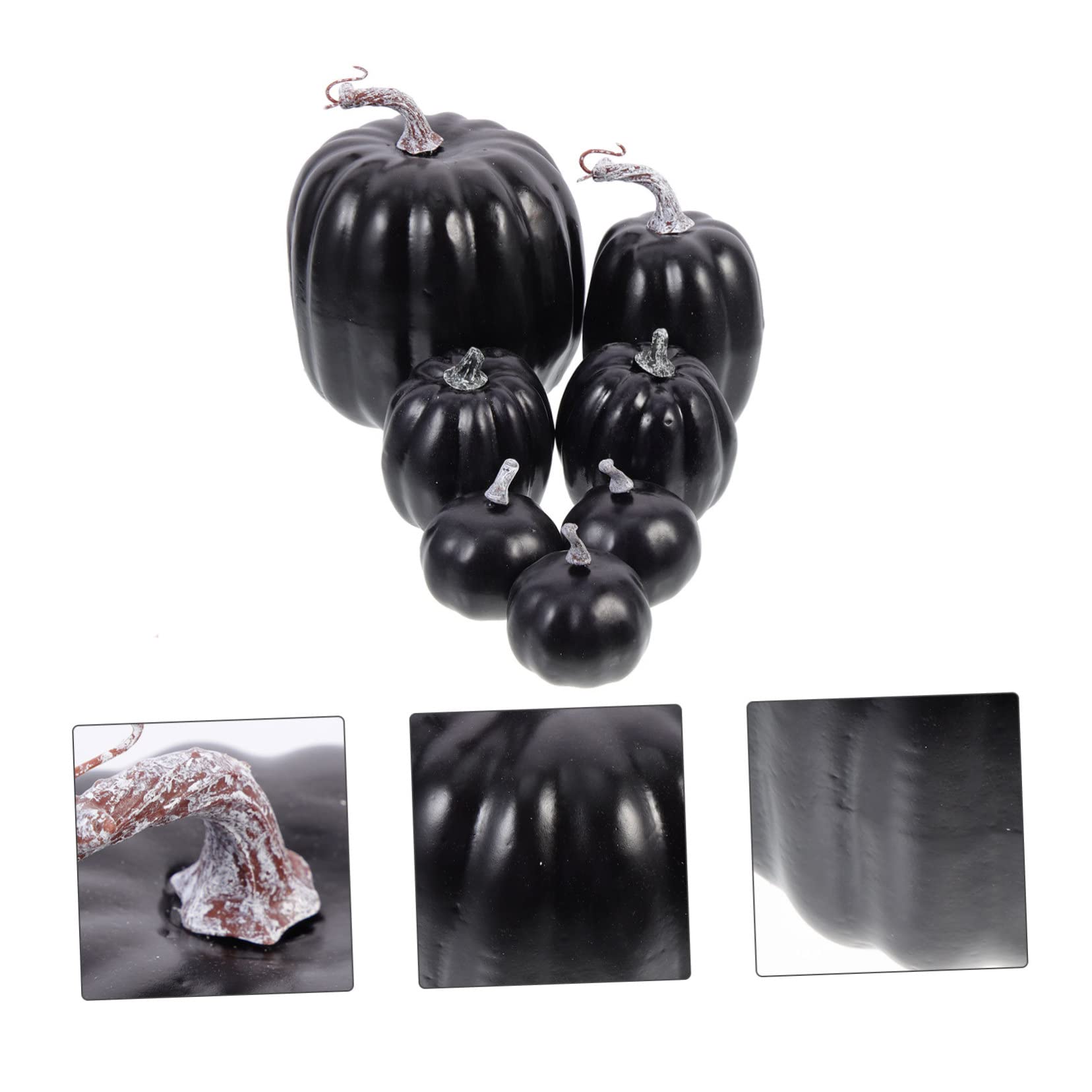 IMIKEYA 14 STK Schaumkürbis Halloween-kürbisdekorationen Kürbis Ernten Halloween-Party-Layout-Requisiten -Ornament Kürbis Für - Gefälschte Schwarze Kürbisse