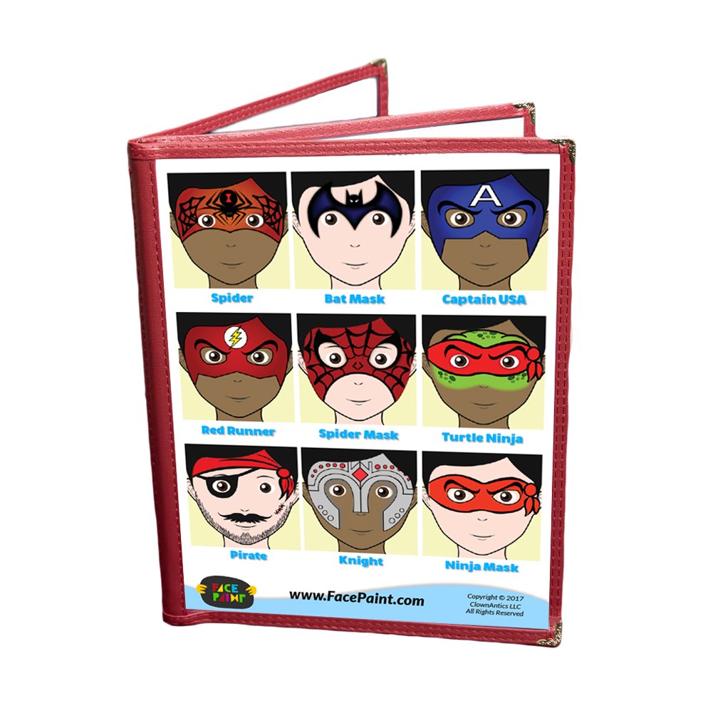 Face Painting Design Menu - Boys