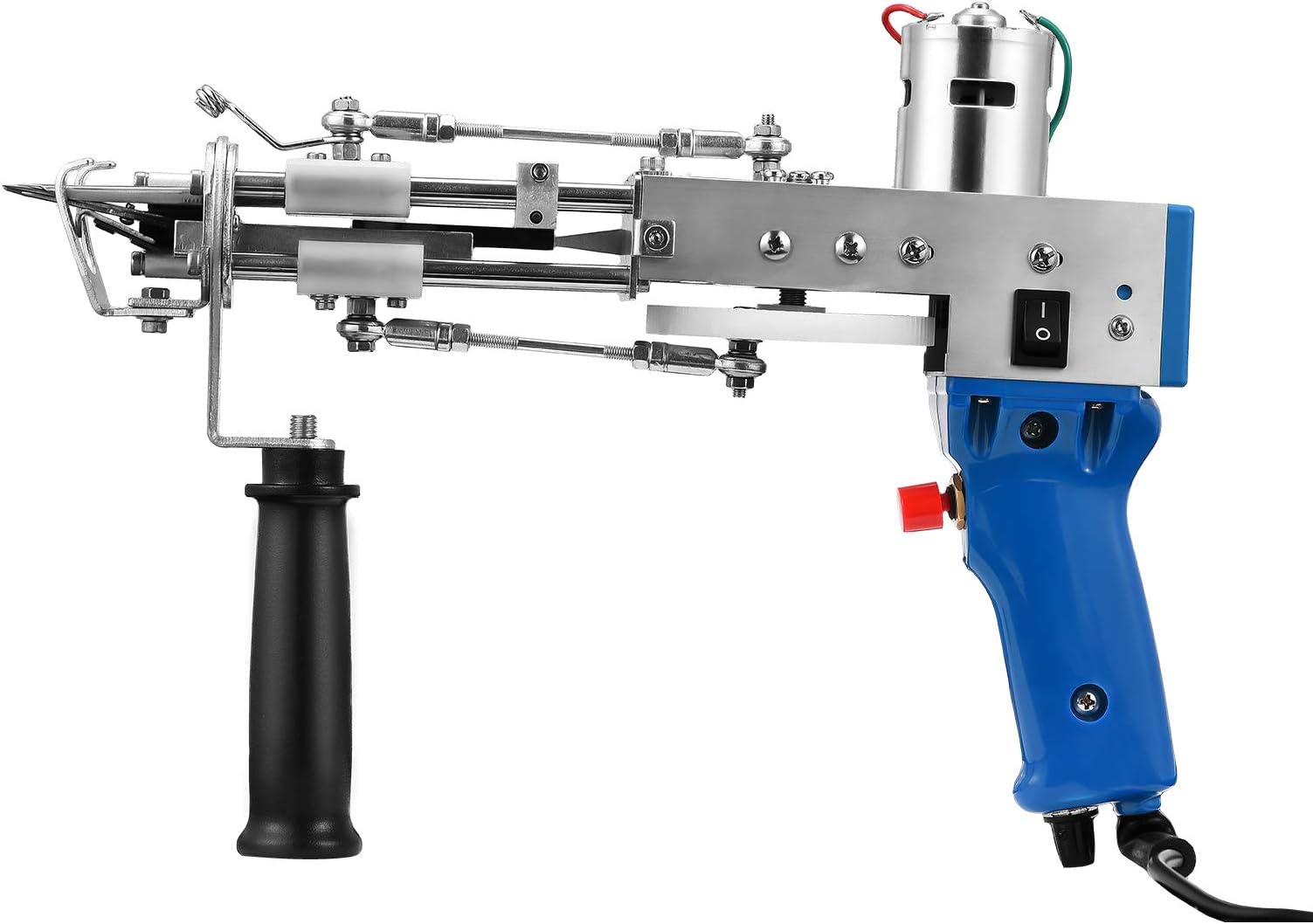 Electric Carpet Tufting Gun, Carpet Weaving Machine, Flocking Machine, Hand-Held Industrial Tufting Gun Rug Making Tools (Cut Pile),Adjustable Carpet Height is 7-21mm(Blue)