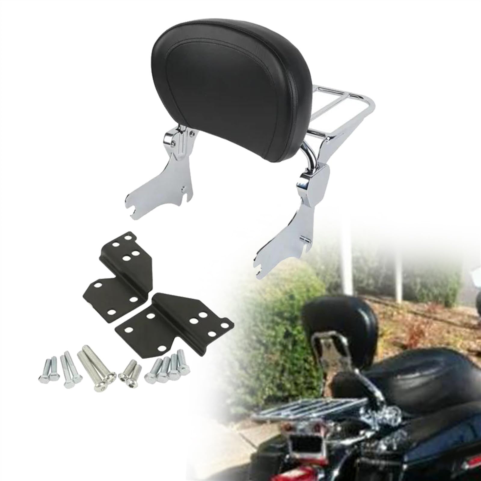 Sissy bar Harley Road King avec rack de transport pour modèle FLHT FLHX - 8