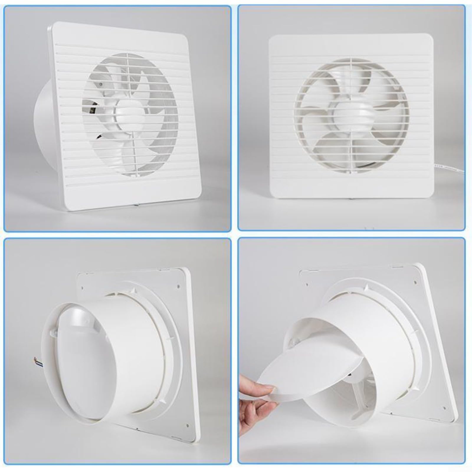 Potente extractor de pared de 6 pulgadas para baño, cocina y oficina, ventilador extractor de ventanas para cocina, techo, solución de ventilación silenciosa y eficiente