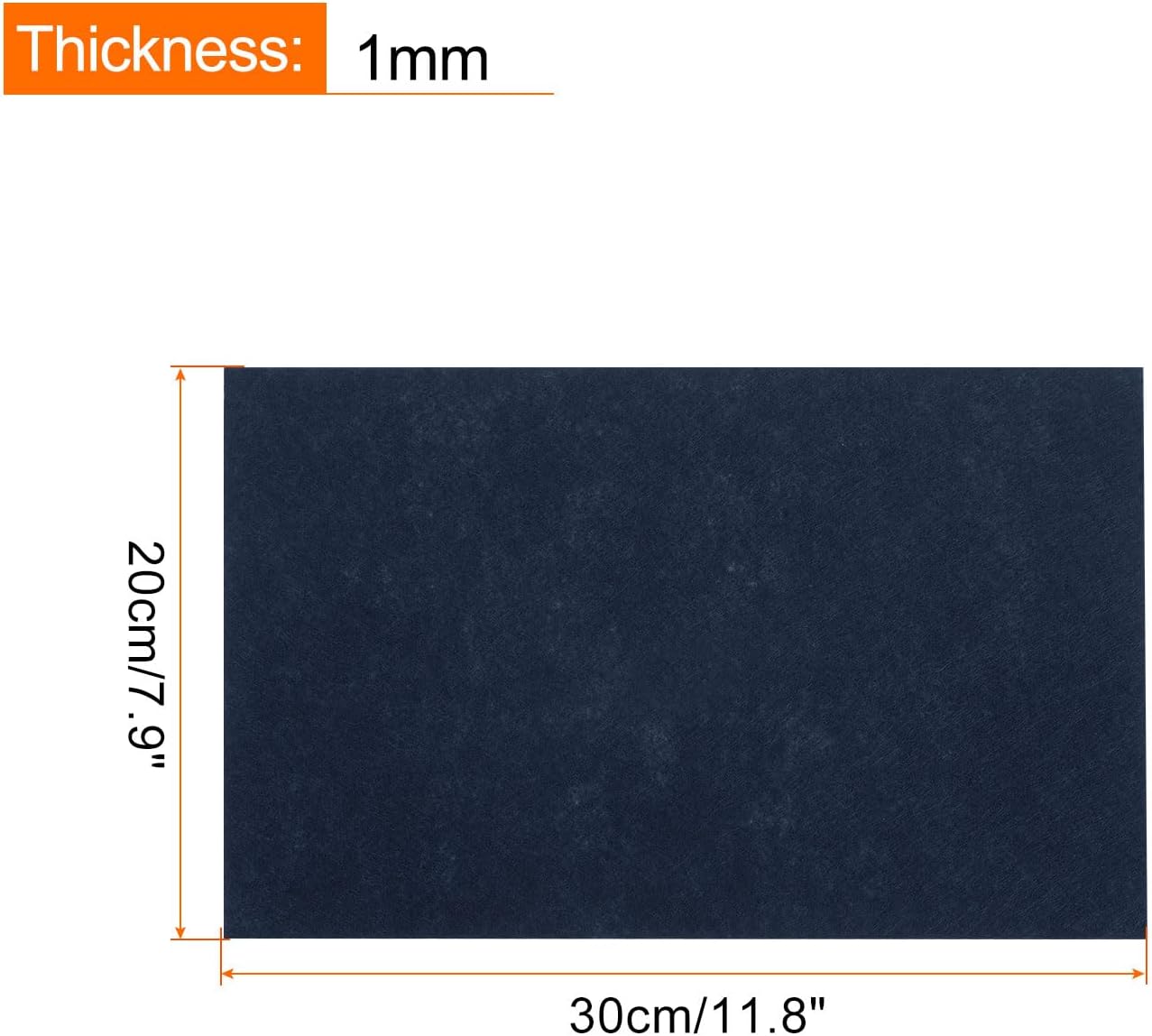 MECCANIXITY Adhesive Felt Sheets, Felt Fabric Crafts Back Adhesive Felt Sheets 11.8 inch x 7.9 inch Peel and Stick Navy Blue for DIY Sewing Crafting Projects 10 Pcs