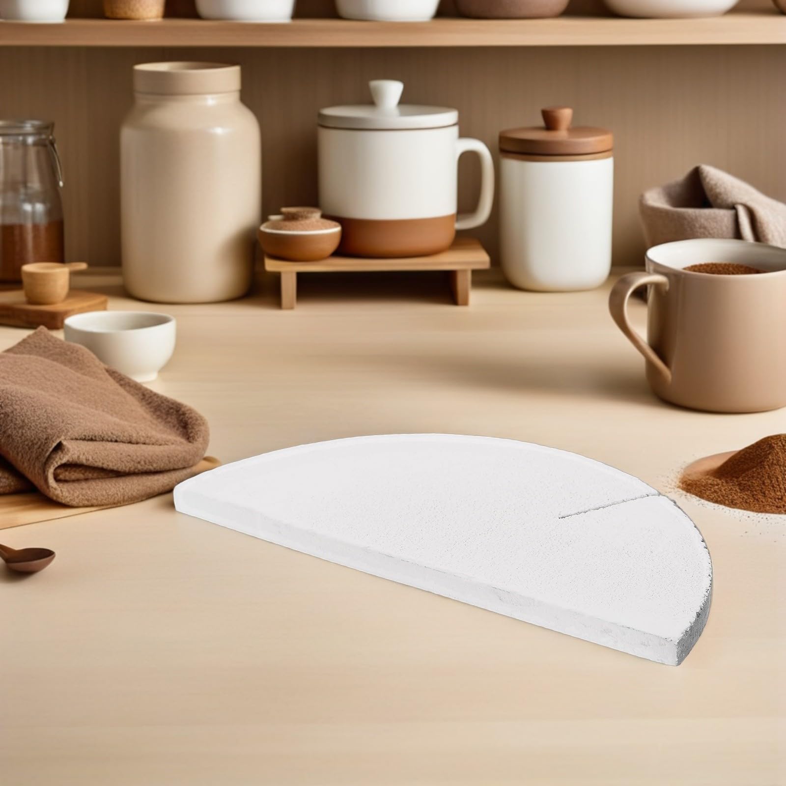 Gadpiparty Planche Céramique pour Poterie et Porcelaine Blanc Supports Piliers, Prévention Déformation et Répartition Uniforme Chaleur pour Ateliers Professionnels
