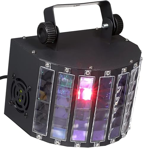 GODTHK Faro LED RGB equipado con 8 tipos de luces de 100 a 240 V 7 canales comando de vozDMX 512 control remoto para DJ Disco KTV color negro