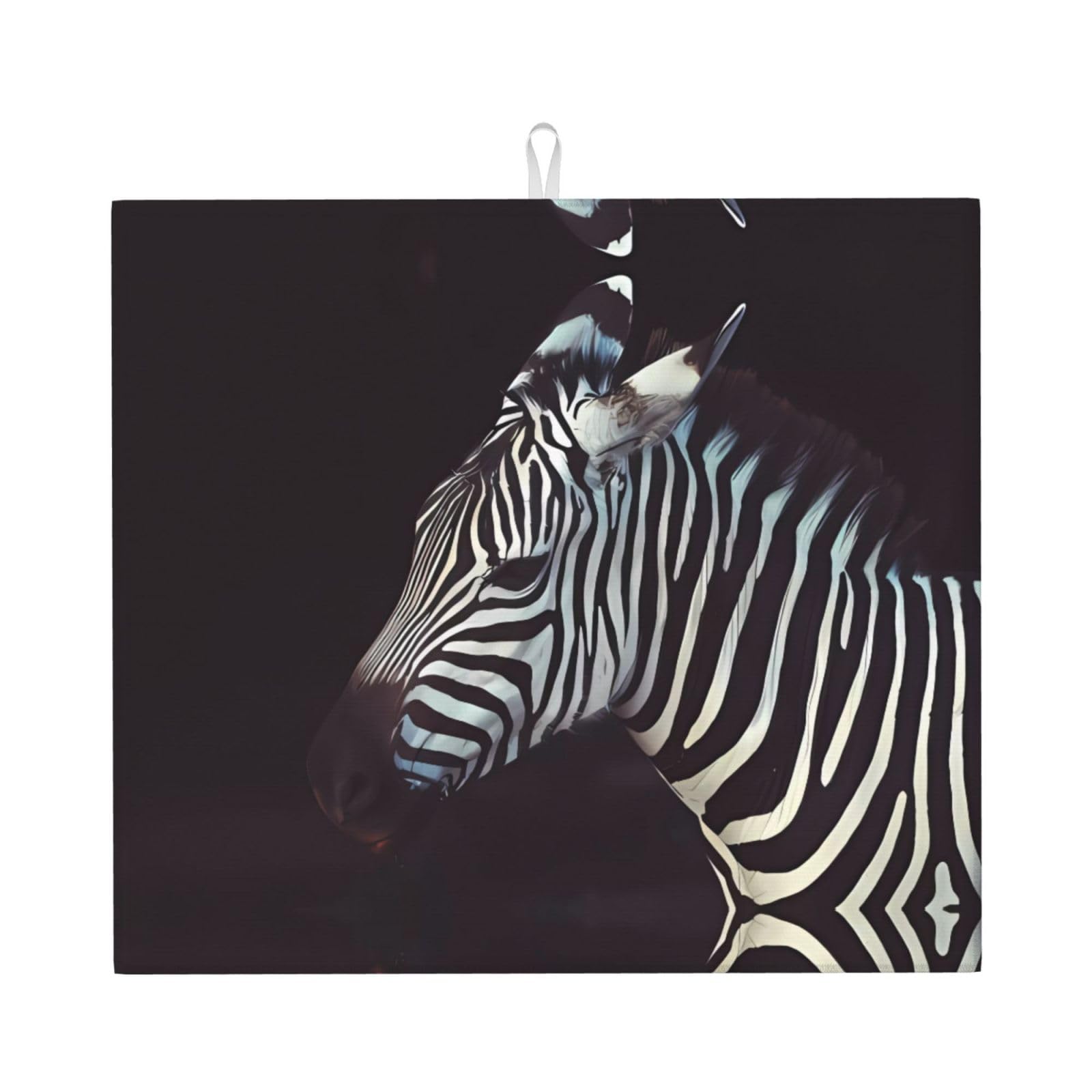 YYHHAOFA Animal Zebra Prints Kitchen Drying Mat – Highly Absorbent Microfiber Throw, Non-Slip Counter Cover for Dishes, Fade-Resistant Print & Appliance Protection