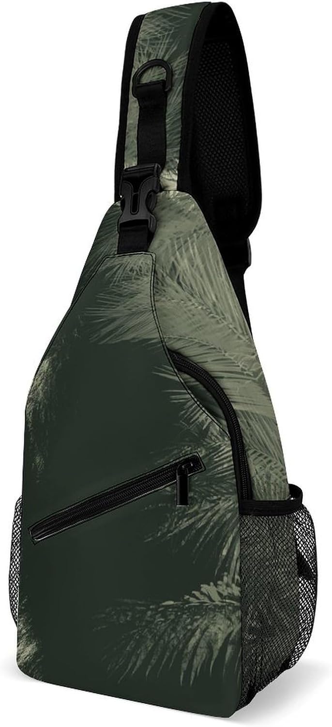 A Lion's Face Sling Crossbody Bag Lightweight Chest Shoulder Backpack for Outdoor Sports