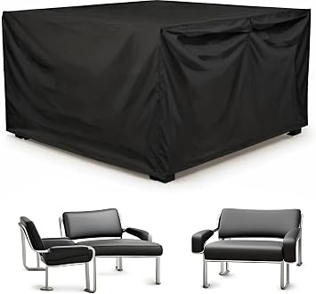 420D Oxford Fabric Outdoor Patio Table Covers 225x110x75cm Cube Garden Furniture Covers Waterproof Anti-UV, Garden Square Chair and Table Rattan Sofa Cover for outside