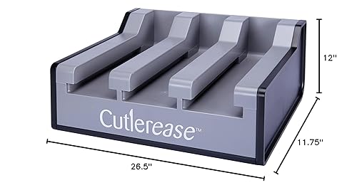 Miniatura 7 de WNA Cutlerease® Starter Pack - Dispensador higiénico de cubiertos - Tenedor, cuchillo, cuchara gris grande